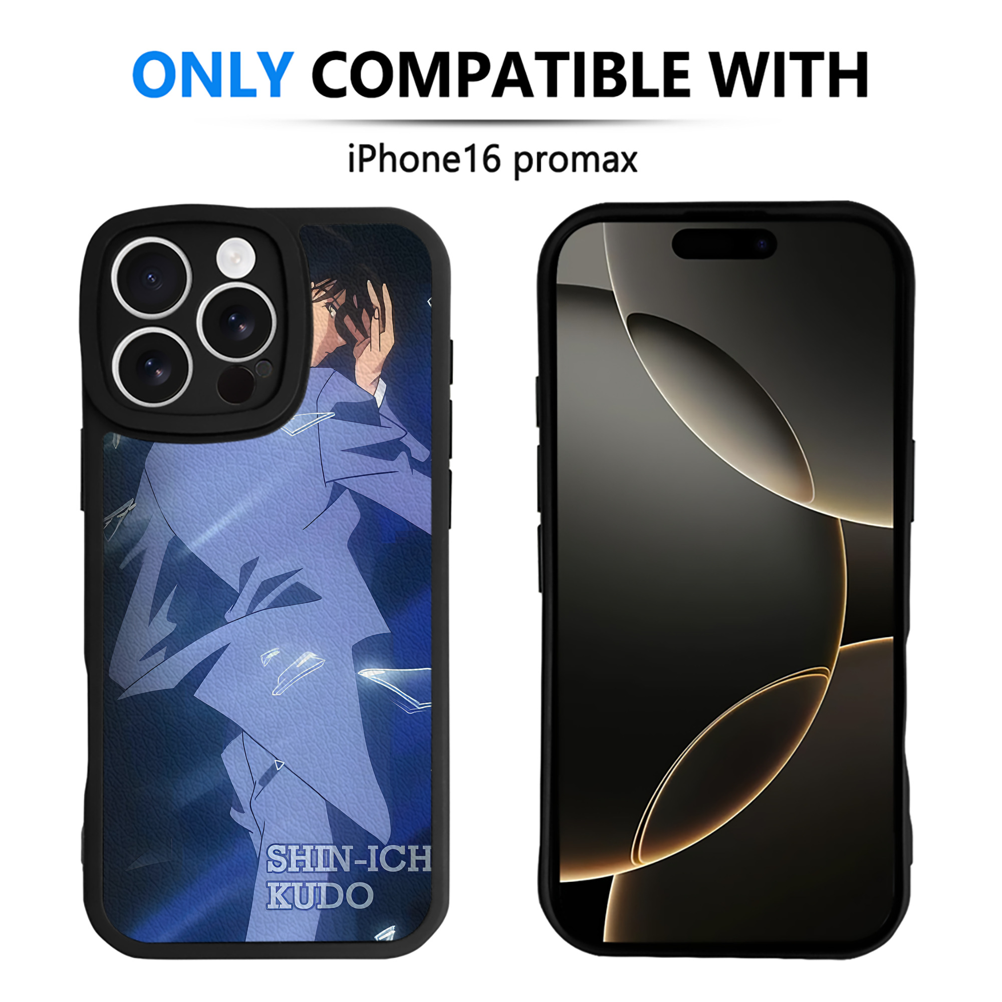 （画像用） 名探偵コナン Detective Conan 【iPhone 16シリーズ対応】シリコンスマホケース（レザー調） 材質：シリコン